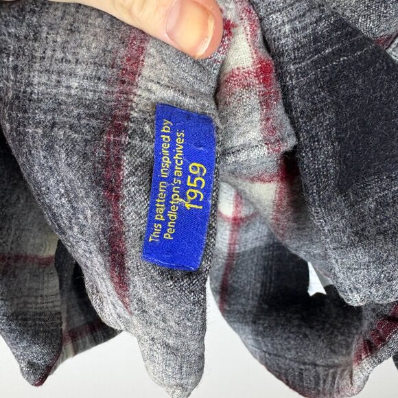 Vintage Mens Pendleton plaid board wool flannel shirt USA made size S - Picture 4 of 5
